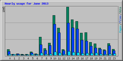 Hourly usage for June 2013