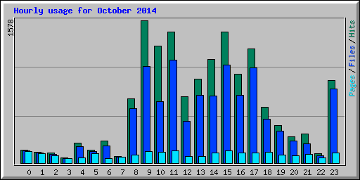 Hourly usage for October 2014
