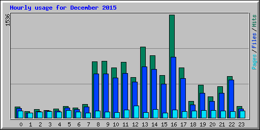Hourly usage for December 2015
