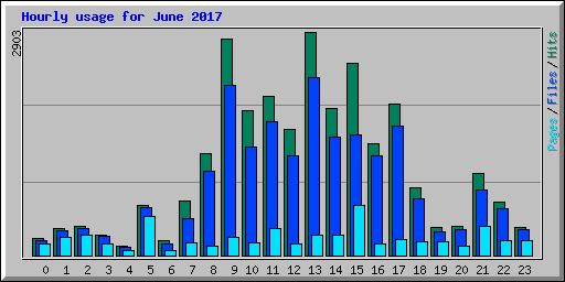 Hourly usage for June 2017