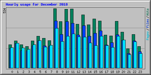 Hourly usage for December 2018
