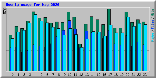 Hourly usage for May 2020