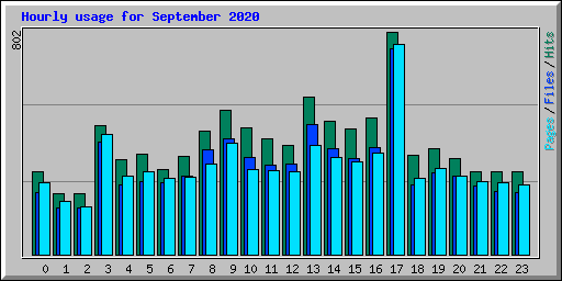 Hourly usage for September 2020
