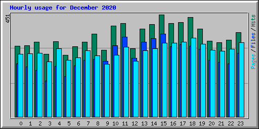 Hourly usage for December 2020