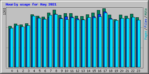 Hourly usage for May 2021