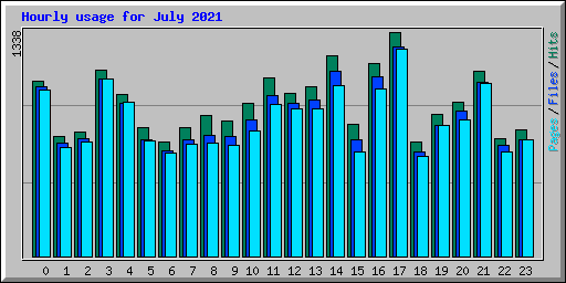 Hourly usage for July 2021