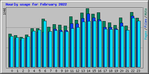 Hourly usage for February 2022
