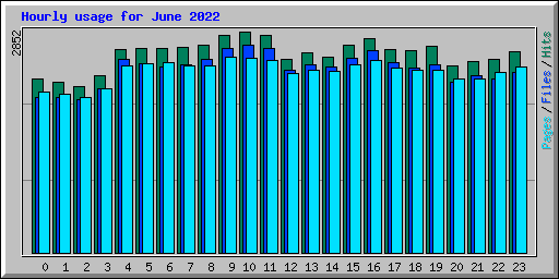 Hourly usage for June 2022