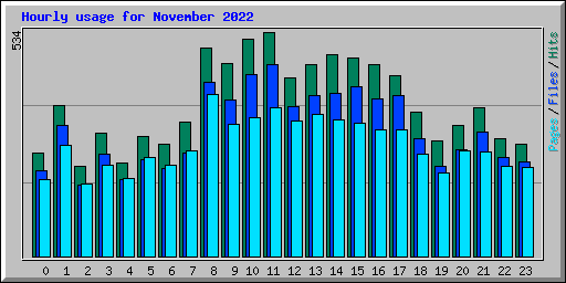 Hourly usage for November 2022